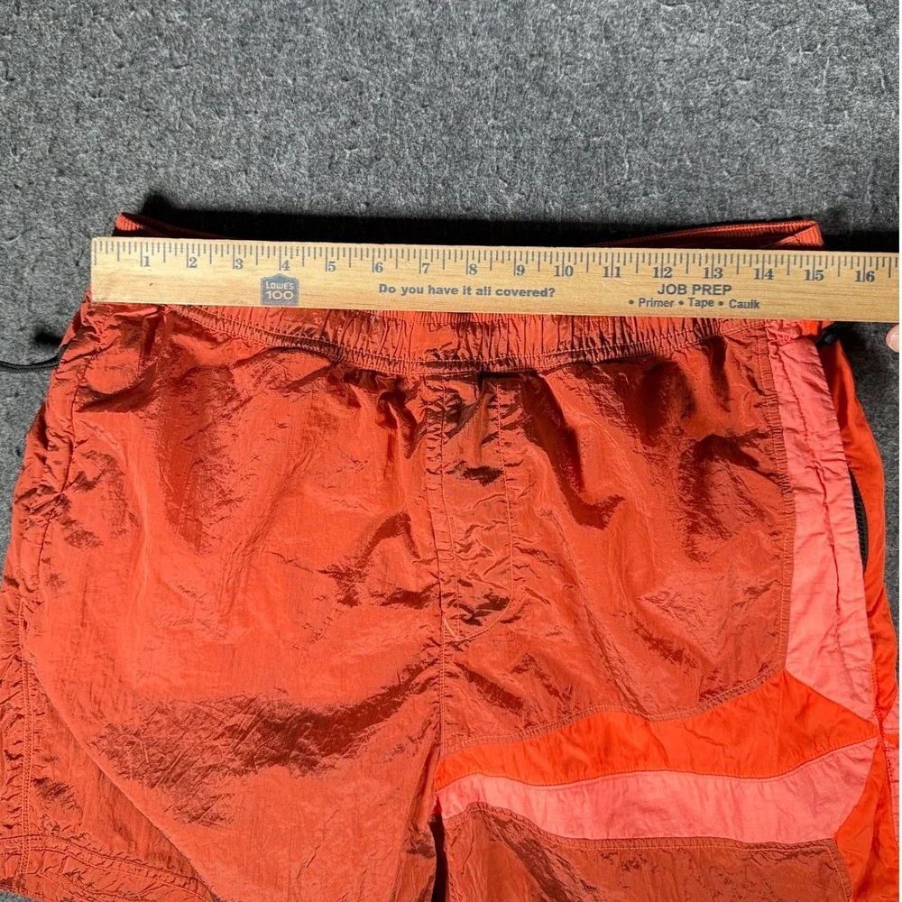 Stone Island Nylon Metal Swim Shorts Orange Coral Colorblock Mens Medium